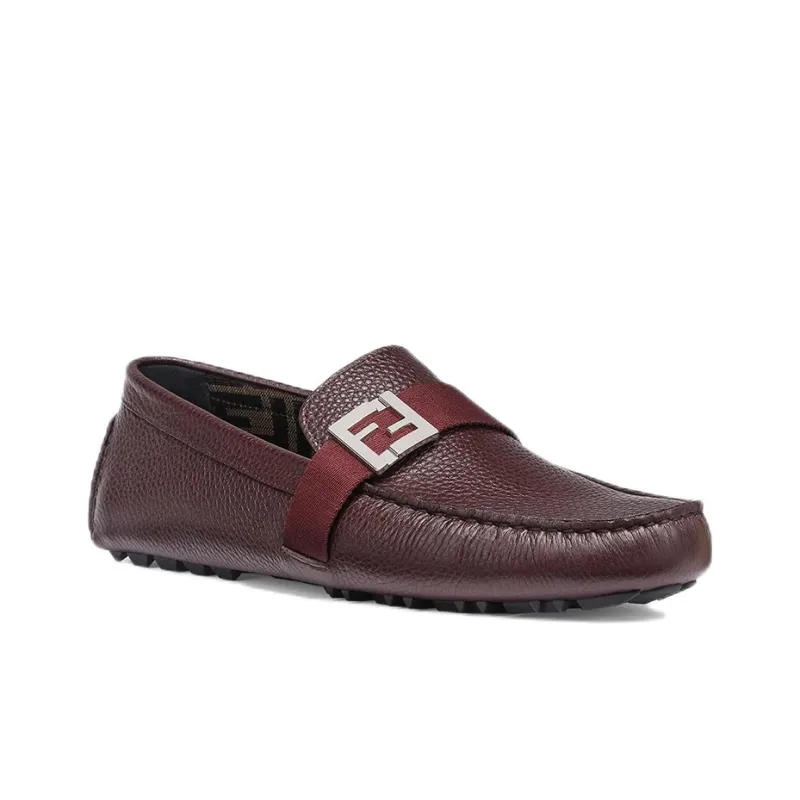 FENDI Men's Casual Shoes Men Low-Top Burgundy-1