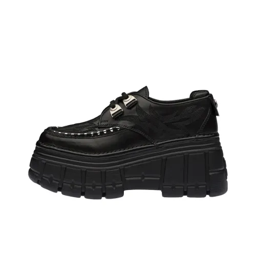 MIU MIU Low-Top Platform Shoes Women's Black