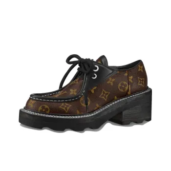 LOUIS VUITTON Beaubourg Platform Derby Shoes 'Brown' Women's