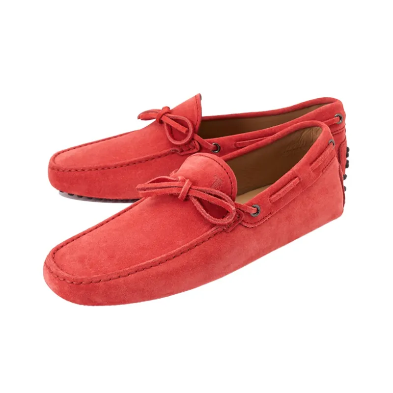 TOD'S Loafers Flat Shoes Men's Red-3