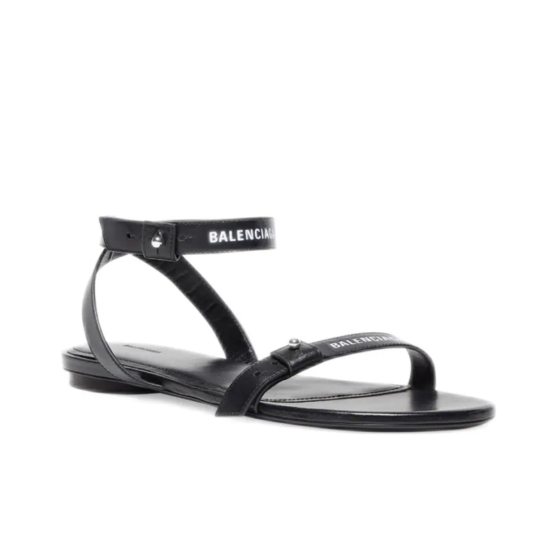 Balenciaga Afterhour Sandals 'Leather Black' Women's-1