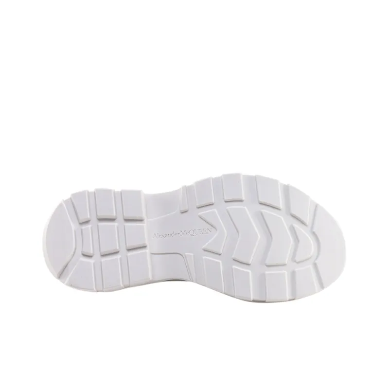 Alexander McQueen Tread Slick Low Lace Up Canvas Lime Green White Women's-4
