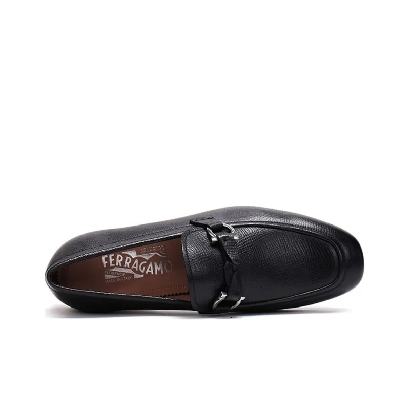 FERRAGAMO Barry Series Dress Shoes Men's Black-4