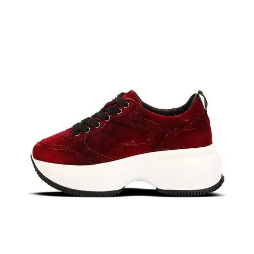 HOGAN Maxi I Active Casual Shoes Women's Low-Top Gradient Red