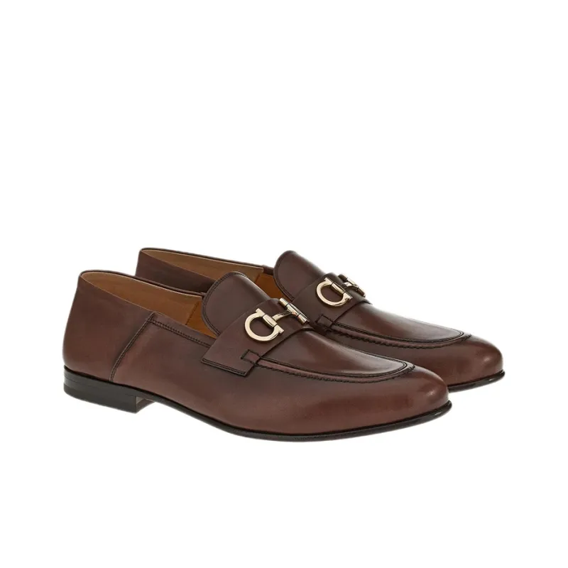 FERRAGAMO GANCINI Loafers Men's Brown-1