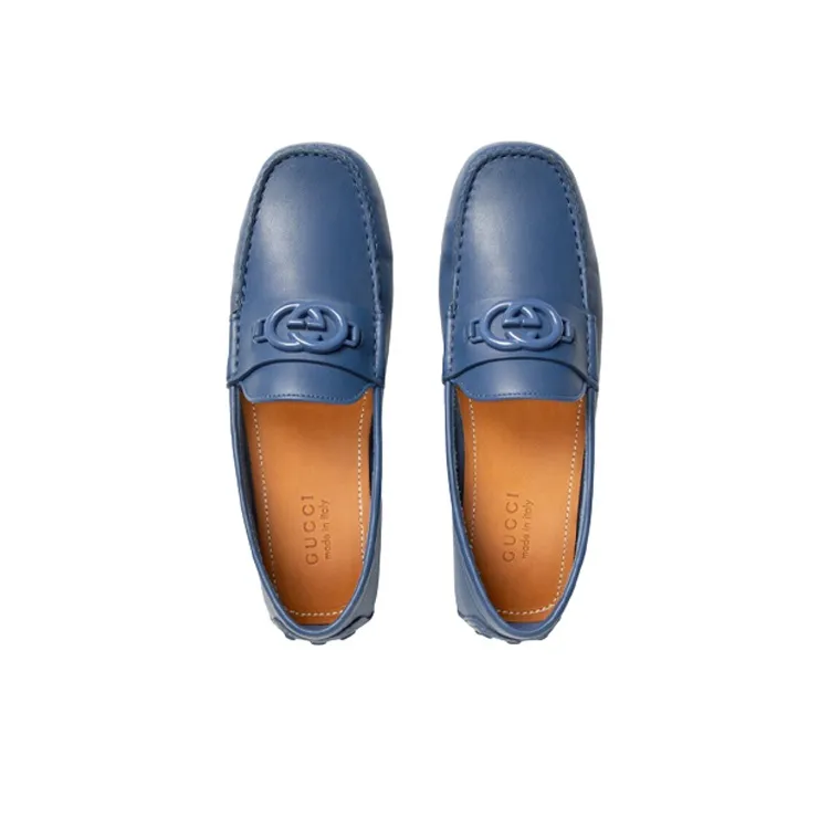 GUCCI Driver 'Interlocking G Washed Indigo'-2