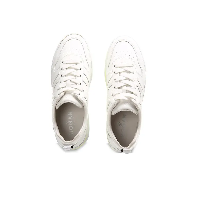 HOGAN MAXI CASSETTA Platform Shoes Women's White-3