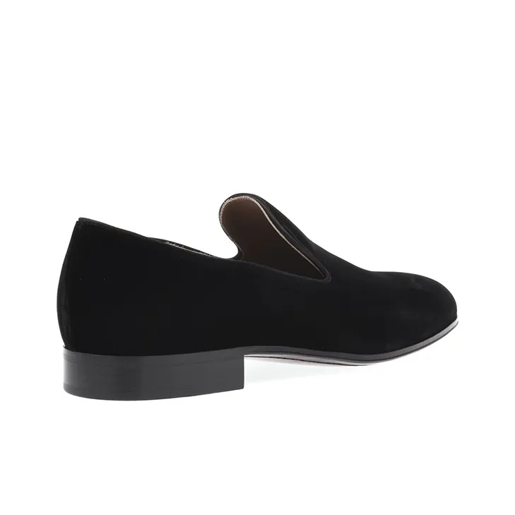 GIANVITO ROSSI Jean Round-toe Velvet Loafers-3