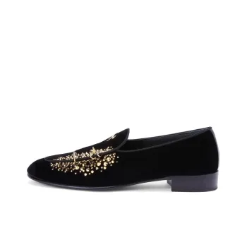 Giuseppe Zanotti Alvaro Studded Velvet Loafers