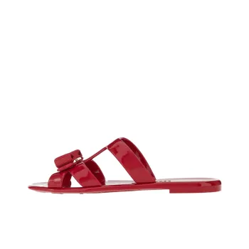 FERRAGAMO Jelly Odor Resistant Slide Slippers Women's Red