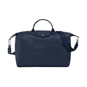 LONGCHAMP Le Pliage Xtra Cow Leather Dumpling Bag, Shoulder Bag, Crossbody Bag, Handbag, Travel Bag Trumpets Men's Blue
