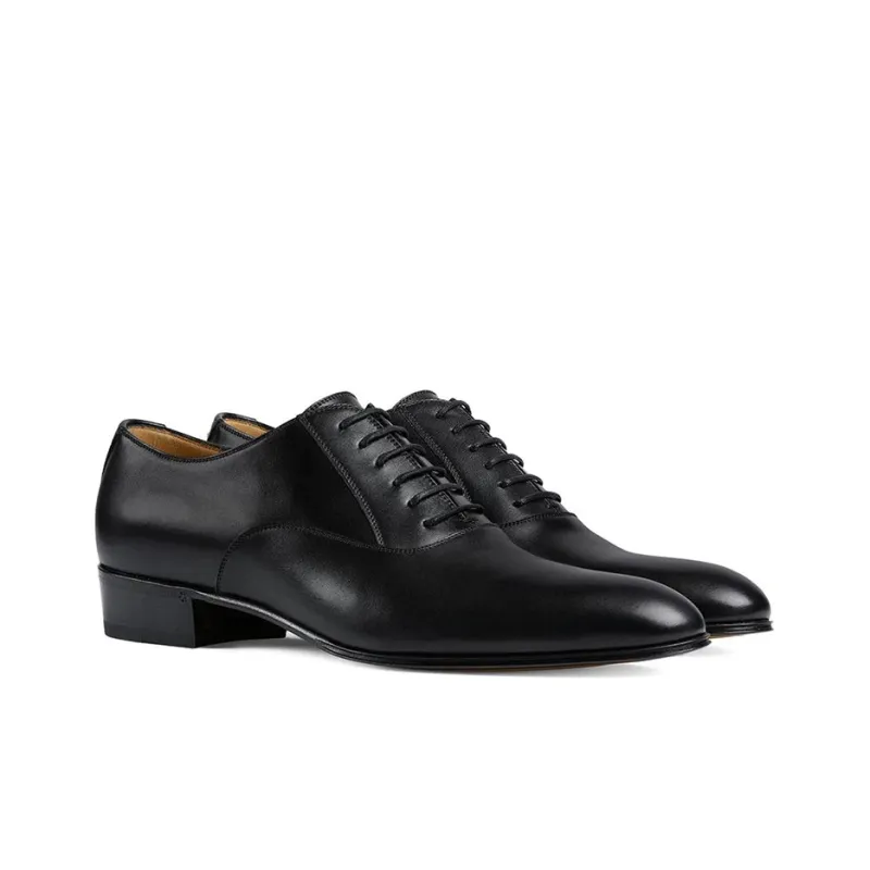 GUCCI Dress Shoes Men Low Top Black-1