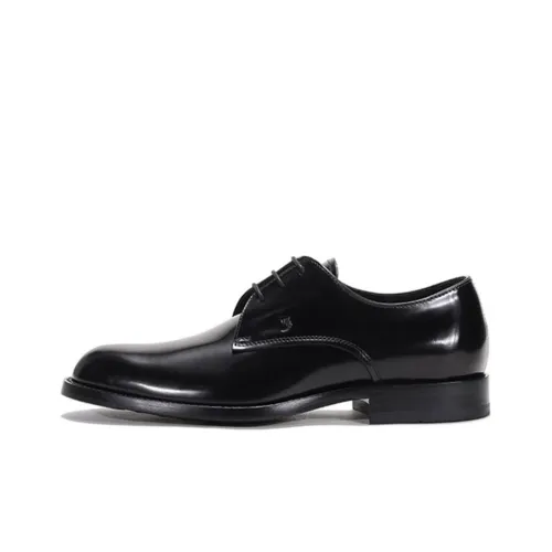 TOD'S Derby Leather Shoes Black Male