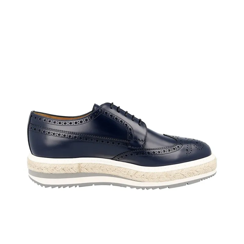 PRADA Platform Shoes Men's Dark Blue-1