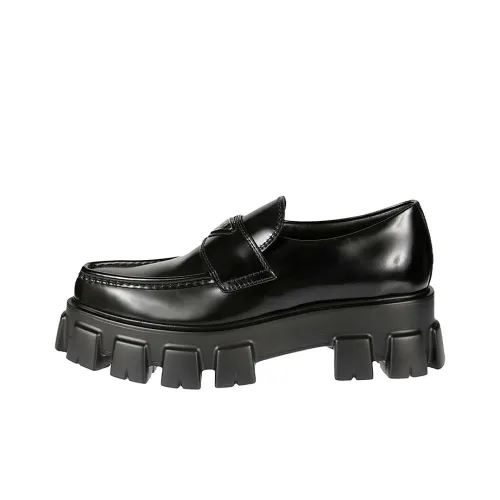 PRADA Monolith Loafers Men Low-Top Black