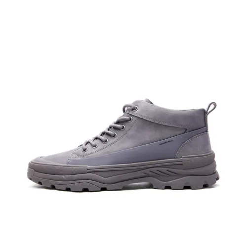 Anthony Miles Men's Casual Shoes Men Mid Top Dark Gray