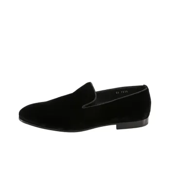 DOUCAL'S Almond-toe Velvet Loafers