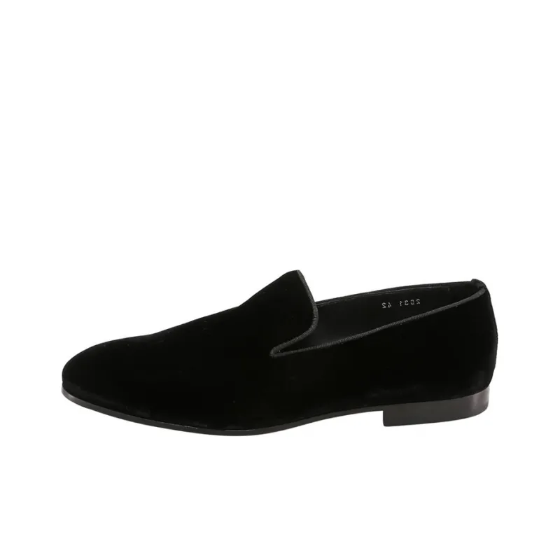 DOUCAL'S Almond-toe Velvet Loafers-0