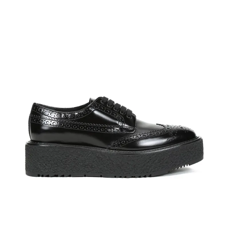 PRADA Platform Shoes Women's Black-1