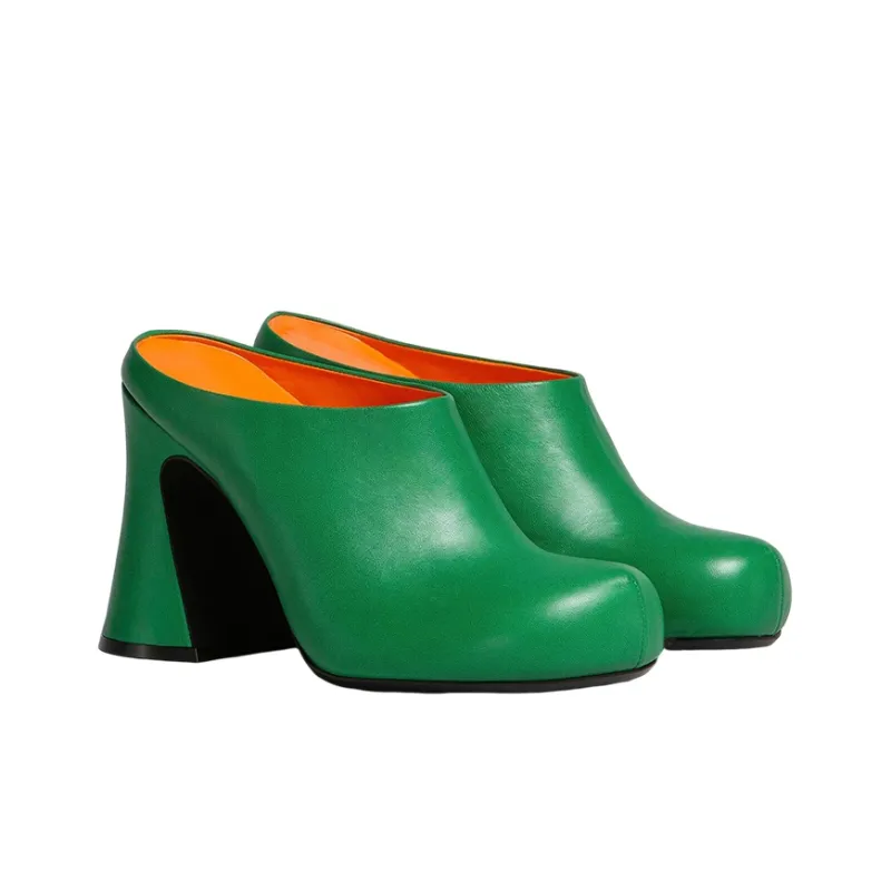 MARNI Fussbett Wrap-toe Slippers Women's Green-2