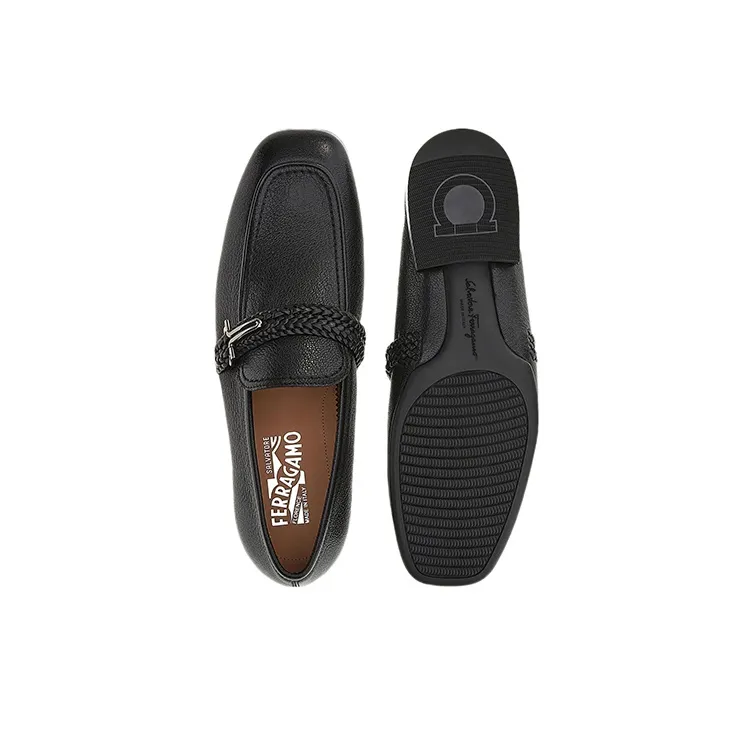 FERRAGAMO Missouri Leather Loafers-4