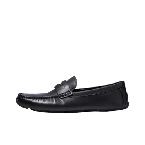 COACH Logo-plaque Leather Loafers