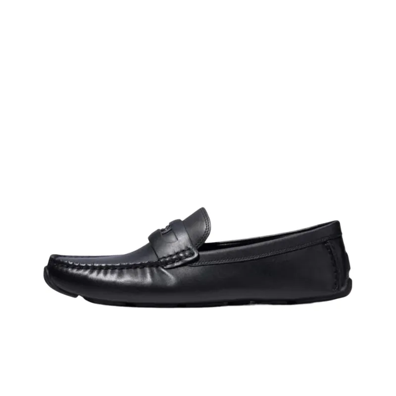COACH Logo-plaque Leather Loafers-0