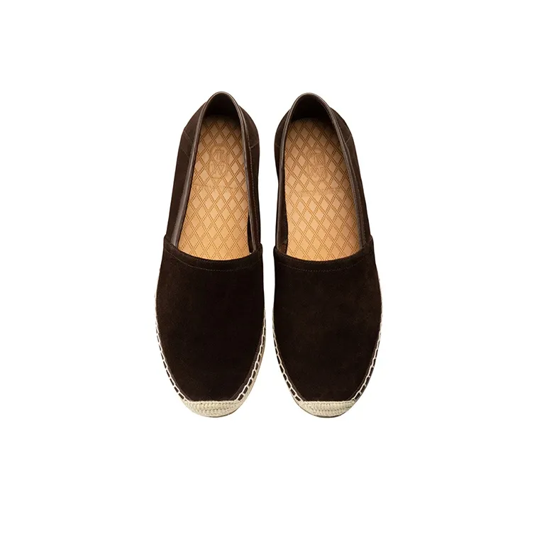 THOM WILLS Velvet Slip on Loafers Shoes Casual Shoes Men's Dark Coffee-2