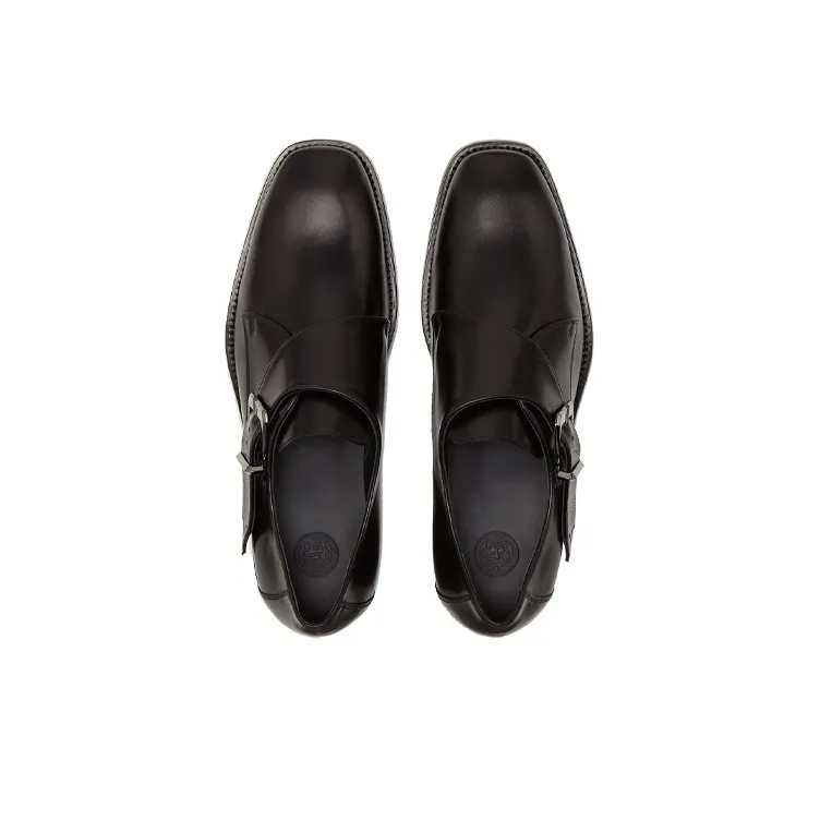 VERSACE Dress Shoes Men Low Top Black-3