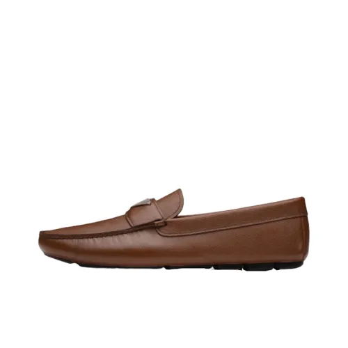 PRADA Triangle-logo Penny-slot Loafers