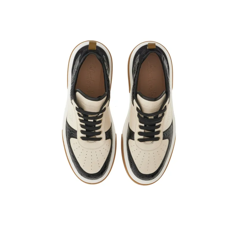 FERRAGAMO Stylish Skateboarding Shoes Men's Black-1