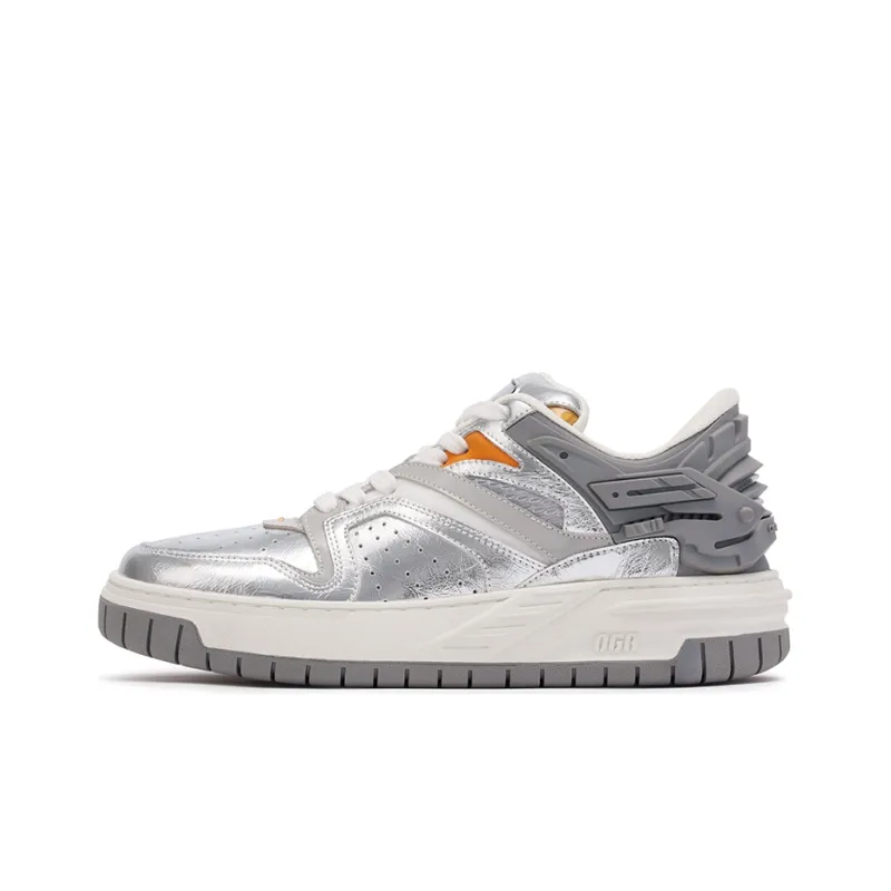 OGR Type Play Collection GAMER Stylish Skateboarding Shoes Unisex Knight Silver-0