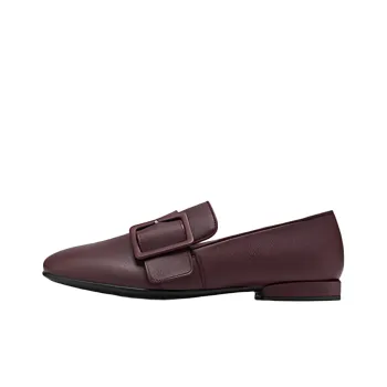 Ecco Annie Square Toe Collection Flat Shoes Women's Burgundy