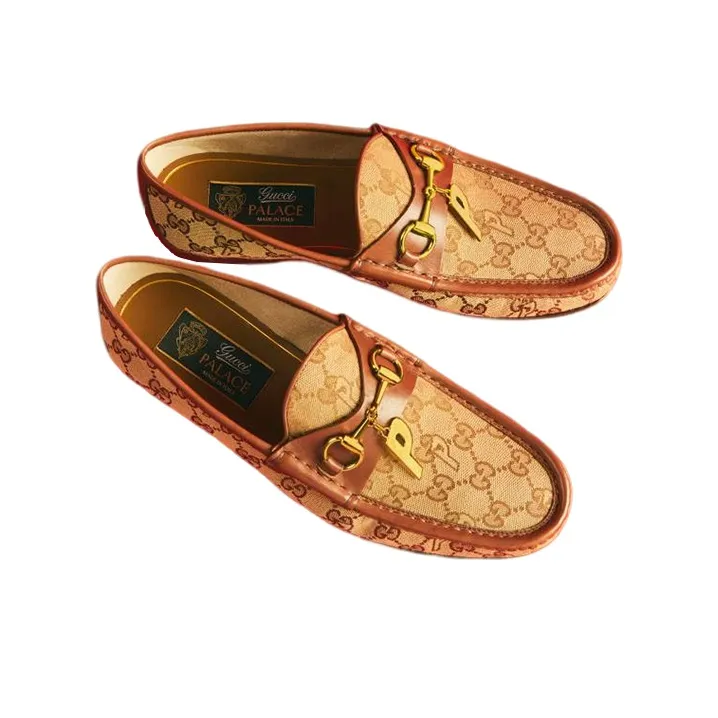 GUCCI Palace X GUCCI GG P Canvas Horsebit Loafer 'Beige'-2