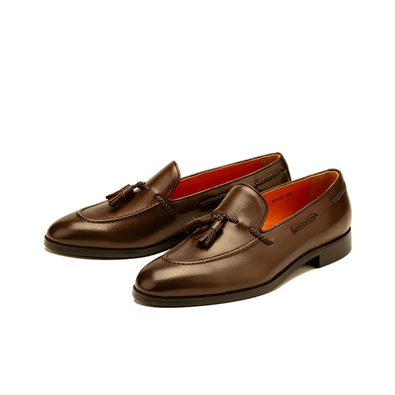 Chioryn Men's Casual Shoes Men Low Top Coffee-2