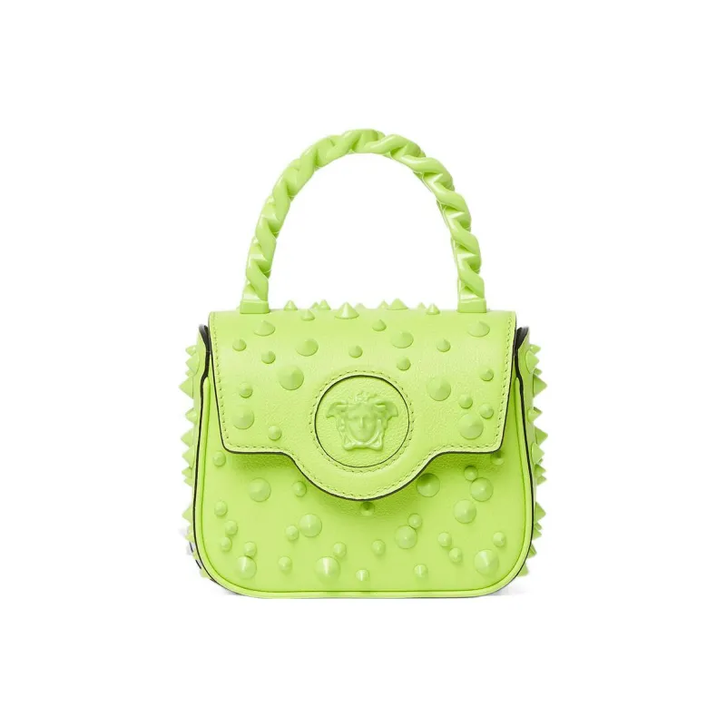 VERSACE La Medusa Cow Leather Shoulder Bag Crossbody Bag Handbag Mini Women's Green-0