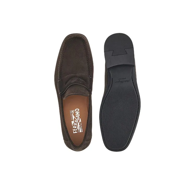 FERRAGAMO Lanzarote Suede Penny Loafers-5
