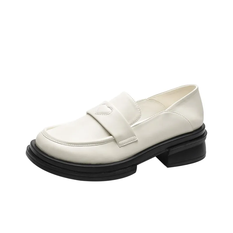 GRACEGIFT Loafers 4.5cm Women's Black White-1