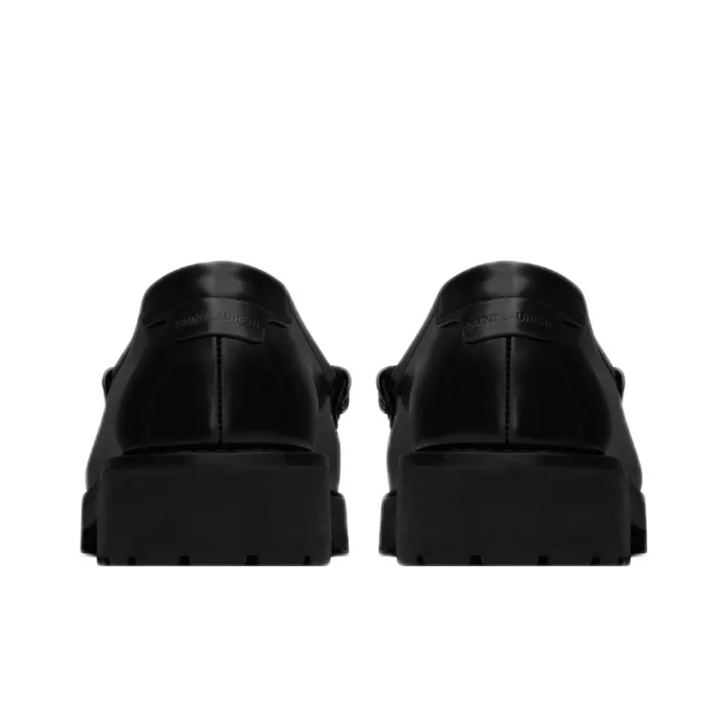 SAINT LAURENT Le Loafer High shine Finish Flat Shoes-3