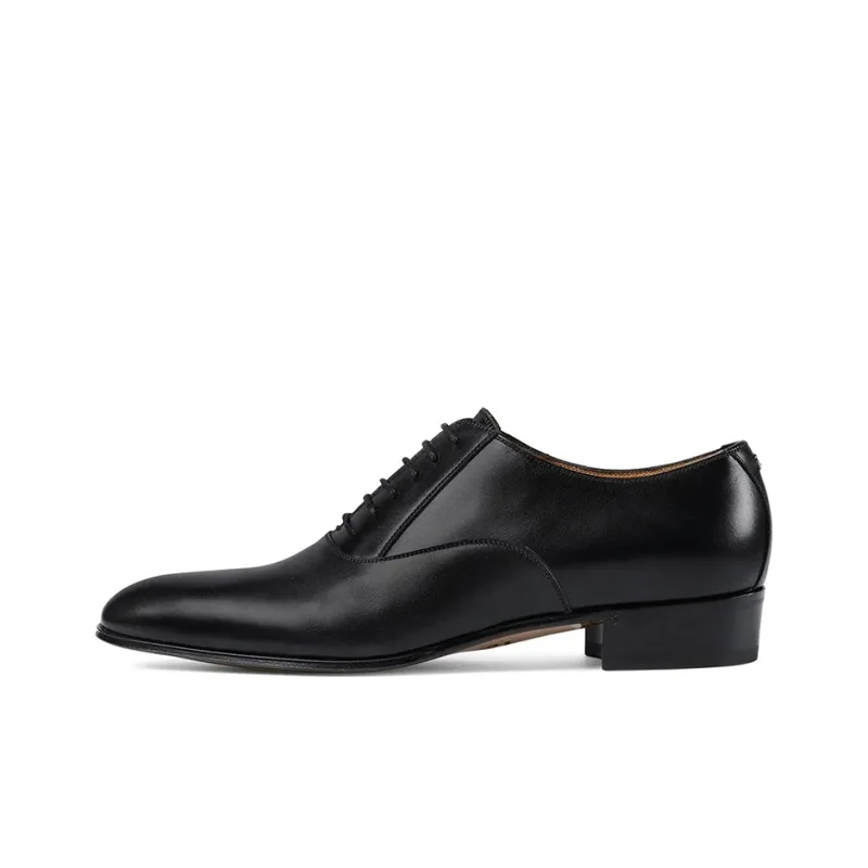 GUCCI Dress Shoes Men Low Top Black-0