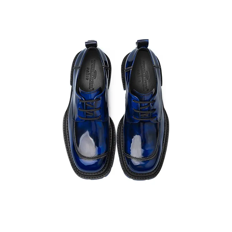 TUATARA T Roy Pearlescent Phantom Collection Platform Shoes Men's Black Blue-3