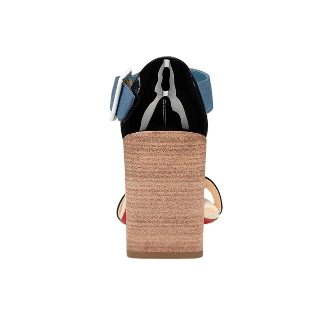 CL One Strap Sandals Women's Blue Black-3