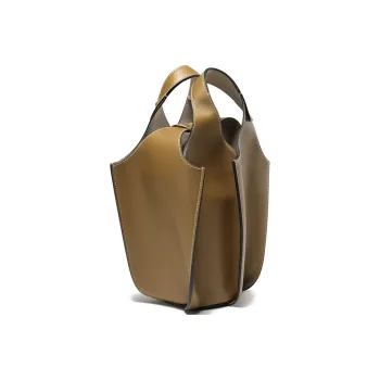 TORY BURCH Leather Handbag Trumpets Women's Brown
