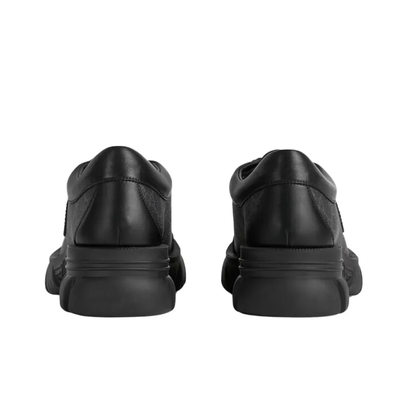 GUCCI Lace Up Gg Monogram Black-3