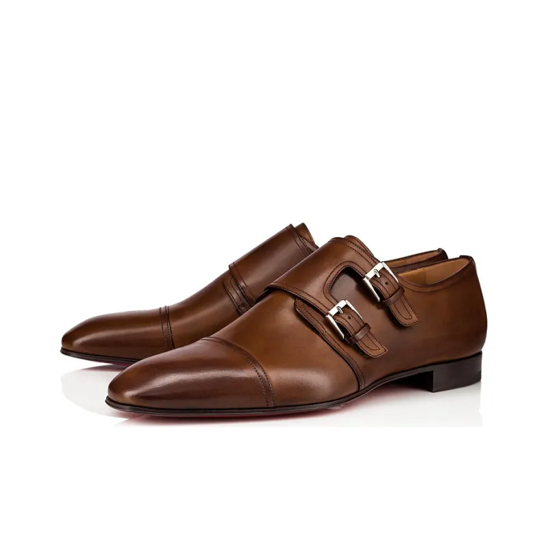 Christian Louboutin Men's Casual Shoes Men Low Top Brown-1
