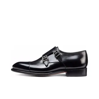 Santoni Buckle Detailed Slip On Monk Shoes