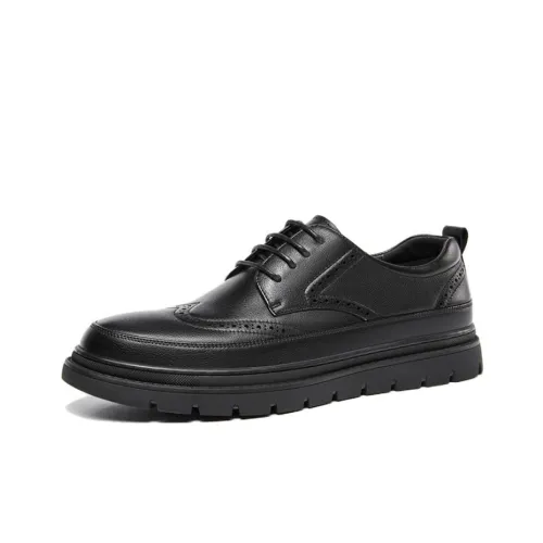 HARSON Men's Casual Shoes Men Low-Top Black