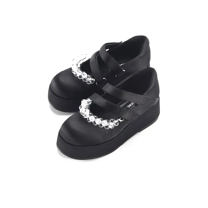 It's Toasted Shibuya One Japanese Style Row Platform Shoes Women's Black-2