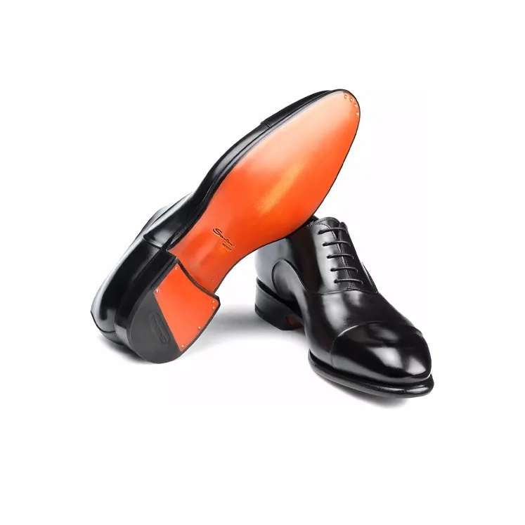 Santoni Round Toe Slip On Oxford Shoes-4