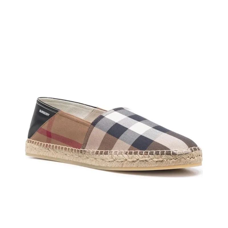 Burberry Check Espadrilles Birch Brown-2